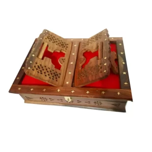 Wooden Holy book stand with box