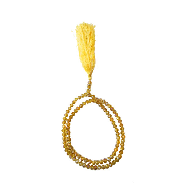 Golden Crystal Tasbih (99 Beads)